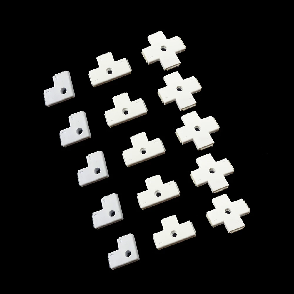 

5pcs/lot RGB Connectors Female Extension Adapter 2-4 port 4 pin 10MM no soldering for 5050 LED RGB Strip 3 options SR