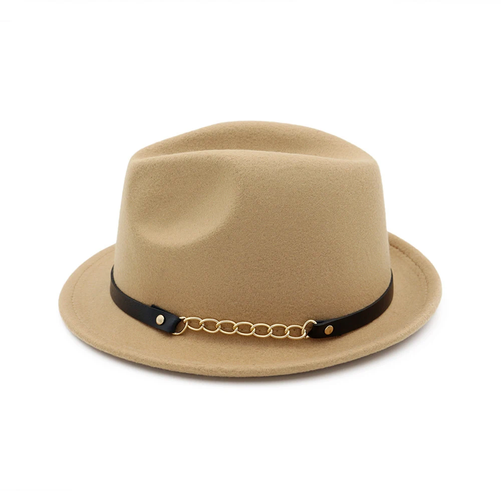 Новая осенне-зимняя шерстяная фетровая шляпа с поясом с широкими плоскими полями мягкая фетровая шляпа в джазовом стиле официальная верхняя шляпа Панама Кепка для мужчин и женщин унисекс