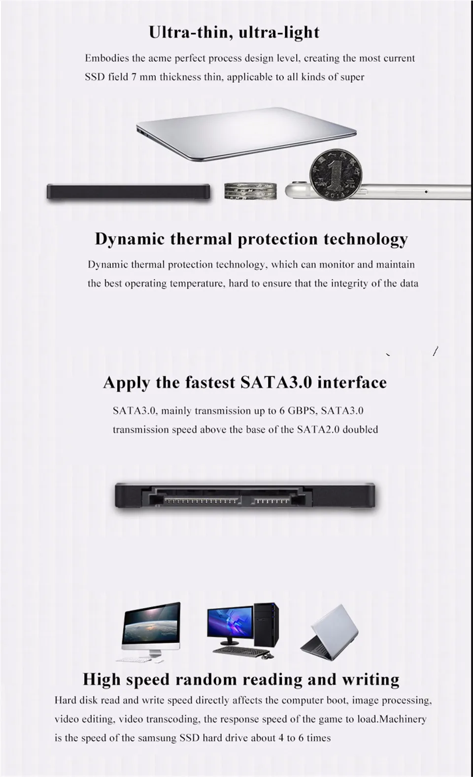 SAMSUNG SSD 128G 256G 512G 1TB 850 PRO Internal Solid State Disk Drive SATAIII SATA 3 for Laptop Desktop PC 128 256 512 GB 128G (7)