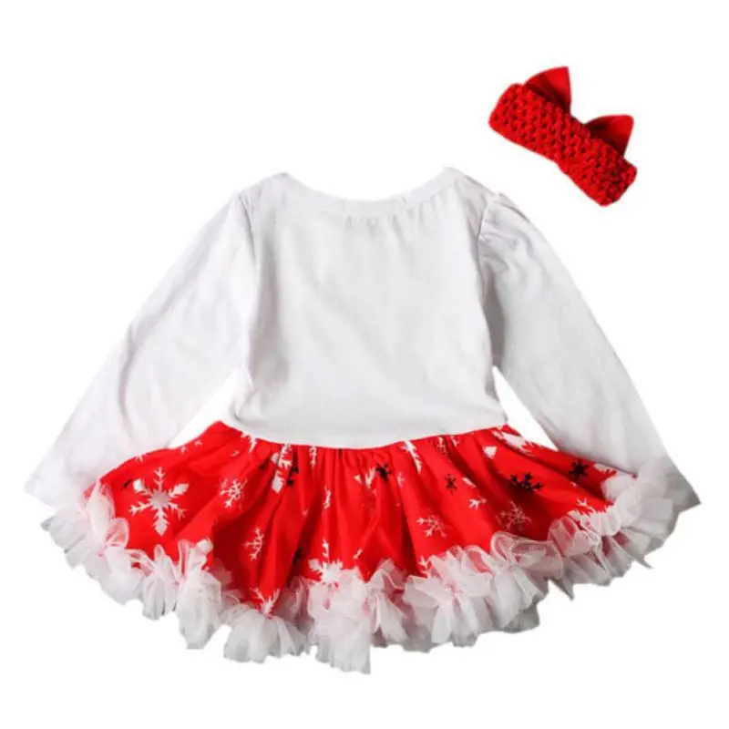 Модные Рождество для маленьких девочек Комбинезоны для малышек платье-пачка Одежда для маленьких девочек Наборы для ухода за кожей 3 шт. из