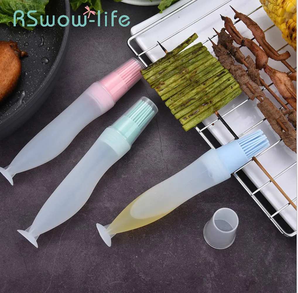 

Silicone Belt Cover Pumping Brush BBQ Baking Oil Sweep DIY Baking Tools Silicone Brush For BBQ Tools Kitchen Stuff