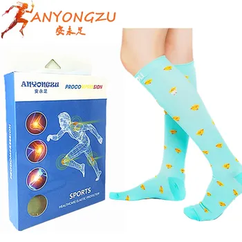 

Explosion Models Sold Colourful Anti-skid Wear-resistant Sport Knee-high Socks Protect Calf Ankle Compression Pressure Stocking