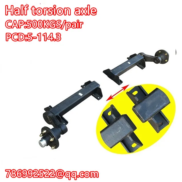 

Half Torsion trailer axle trailer parts 500kgs PCD 5-114.3