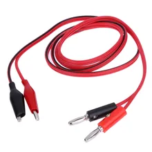102CM Red and Black Alligator Testing Cord Lead Clip to Banana Plug for Multimeter Test Eletrical multimeter accessories