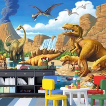 Beibehang пользовательские обои Фэнтези озеро Юрского периода Динозавр тираннозавр рекс Longtong Детская комната фон настенная 3D обои