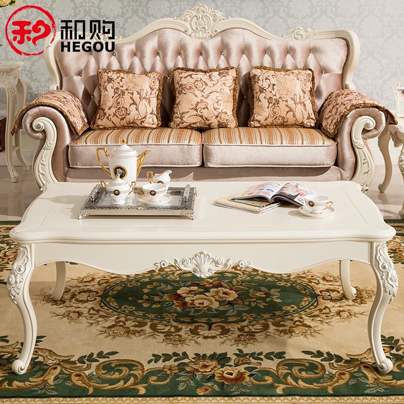 

European minimalist rectangular living room coffee table solid wood French small apartment tea 836 teasideend