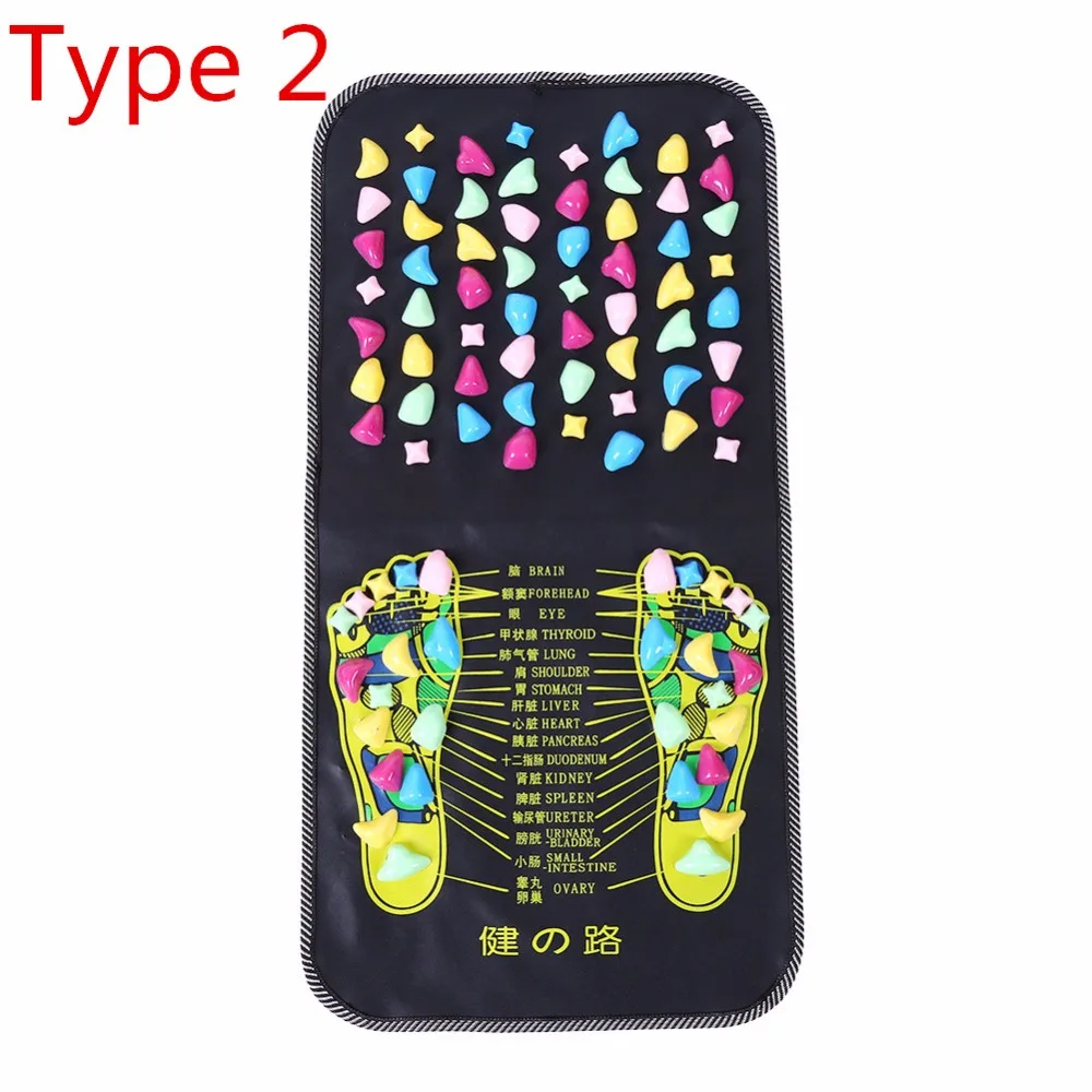 4 Types Foot Massager Mat Reflexology Walk Relax Massager Stone Pain Relieve Leg Mat Health Care Pad Muscle Stimulation Pad