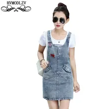 Summer Cowboy Dress Women Clothing 2017 New Thin Strap Dress Retro High Quality Cowboy Vestidos Elegant Fashion Clothing ls053