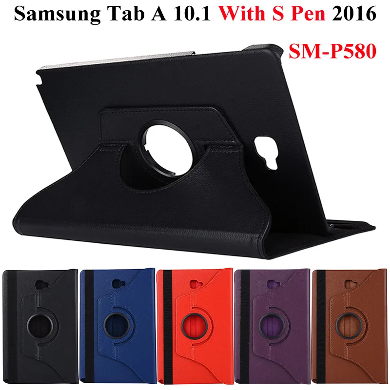 Вращающийся на 360 градусов чехол из искусственной кожи для Samsung Galaxy Tab A A6 10 1 2016 P580