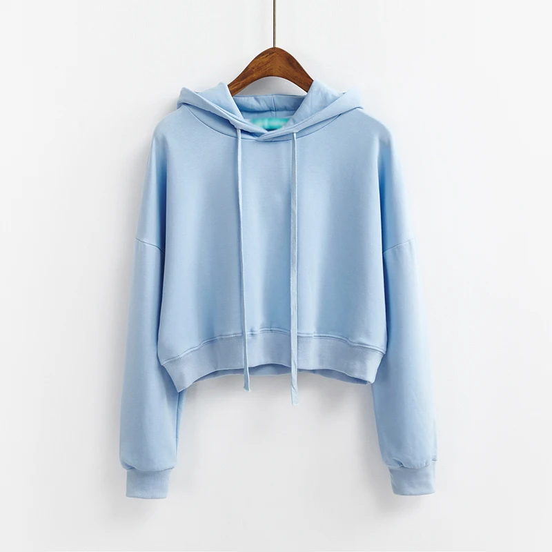 Spring Autumn Women Hoodies Sweatshirts Korean Short