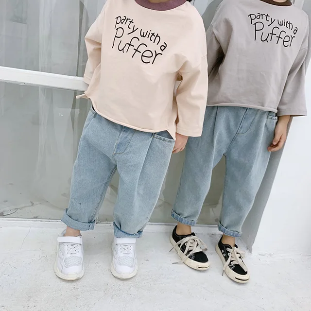 Boys Jeans Children Clothing 20196 Spring Korean New Baby Boys Denim Pants Kids Boys Casual Loose Jeans Baby Cowboy Pants 2-7Y 2