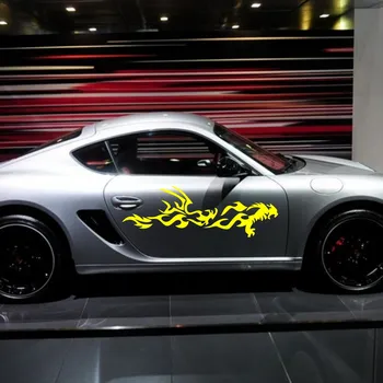 

Car Dragon Flames Tribal 43'' Door Decal for CAYMAN Vinyl Graphics Motor sticker ZC1026