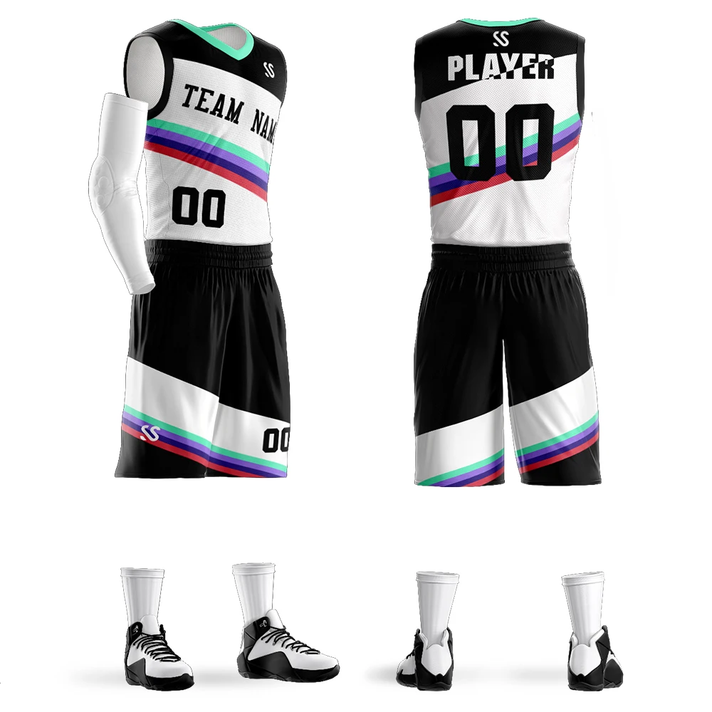 Download Custom Men Kids Basketball Jersey Sets Uniforms kits Child ...