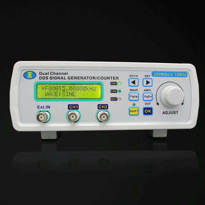 

12MHz Digital Signal Generator Dual-channel DDS Function generator Arbitrary Sine Waveform Frequency generator 200MSa/s
