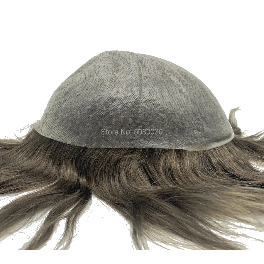 Peruca de Pele Fina Cabelo Humano Homens Peruca Boa Qualidade Pedaço Frete Grátis 14 Peruca de pele fina cabelo humano homens