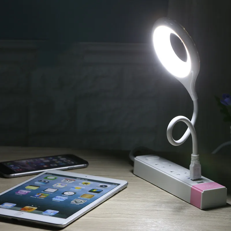 

LED portable desk lamp flexible folding USB reading table lamp night light for study / bedroom for childrencolor random