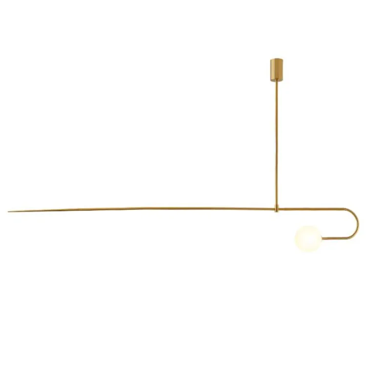 

Modern Simple Iron Pipe Line Suspension for Dining Room Foyer Bar Deco Iron Vintage Pendant Light 1839