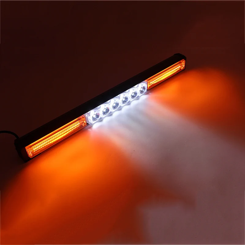 

COB & LED Strobe Warning Light Bar Emergency Flashing Lamp for Car Truck Jeep 12V Amber White