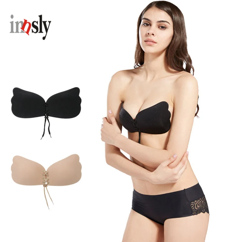 Women Silicone Bra Strapless Bralette Backless Invisible Bra Self