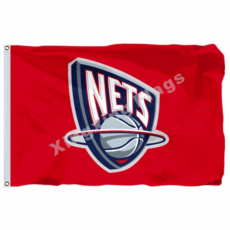 New Jersey Nets Flag 3ft X 5ft Polyester NBA1 New Jersey Nets Banner
