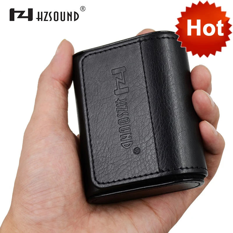 

Original HZ HZSOUND Leather Case In Ear Earphone Bag Box Headphones Portable Case Headphone Accessories Headset Storage Bag