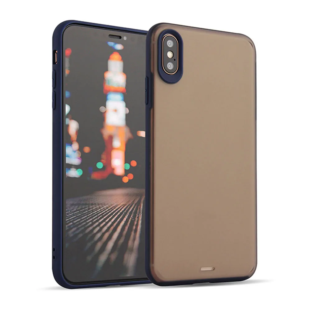 

Transparent Case Matte Case Anti-fingerprint case Double protection PC+TPU case for Iphone XS MAX XR XS X 7 7plus 8 8plus