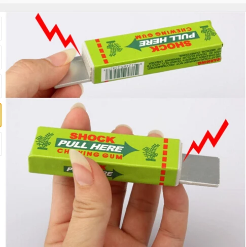 Electric Shock Joke Chewing Gum Pull Head Shocking Toy Gift Gadget Prank Trick Gag Funny 2