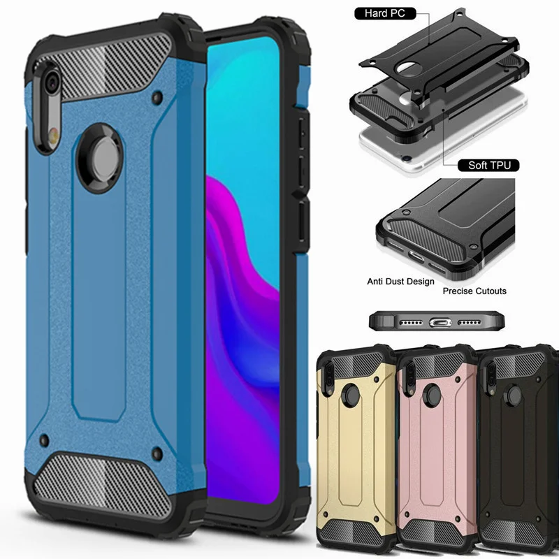 Для Huawei Y6 2019 гибридная Жесткая Броня задняя крышка для Pro MRD LX1 Y 6 Prime Y6Prime TPU + PC