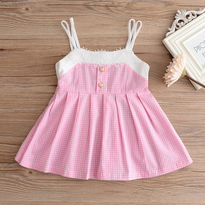 

Hurave 2017 Cute Fashion Infant Dress Girls Clothing  Kids Floral Clothes Children Cute Fashion 2 Color Children Summer Vestidos
