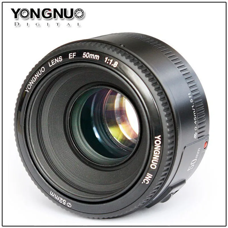 Объектив YONGNUO YN 50 мм F1.8 AF/MF с большой апертурой и автофокусом для Canon EOS 60D 70D 5D2