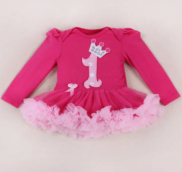 1st Birthday Outfits Newborn Baby Girl Winter Clothes Infant Rompers
