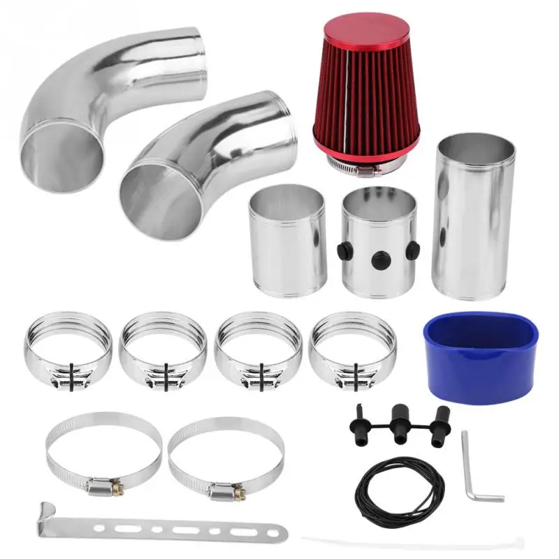 

Car Cold Air Injection Intake Filter System Hose Pipe Tube Kit 76mm 3inch Aluminium Universal
