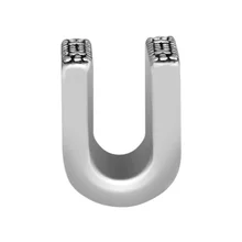 925 Серебряная Буква U бусины Цифры Подвески для изготовления ювелирных изделий Подходит оригинальные Подвески Браслеты Argent