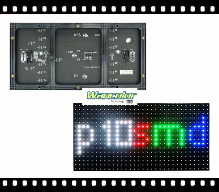 DIY RGB цветной светодиодный дисплей 18 шт. P10 крытый полноцветный светодиодный модуль(320*160 мм)+ RGB светодиодный контроллер+ 2 шт. источник питания