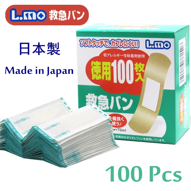 100Pcs Japan Count Water Resistant Breathable Band Aid Bandages Cute