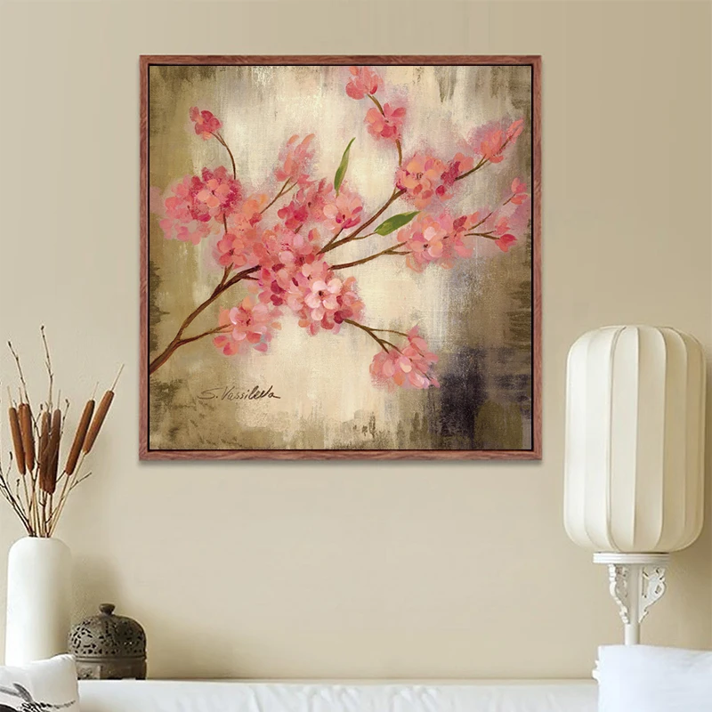 Canvas HD Printed Handpaint Flower Painting Space Modular Picture Home Decorate Poster Prints Wall Art Printing Discounted