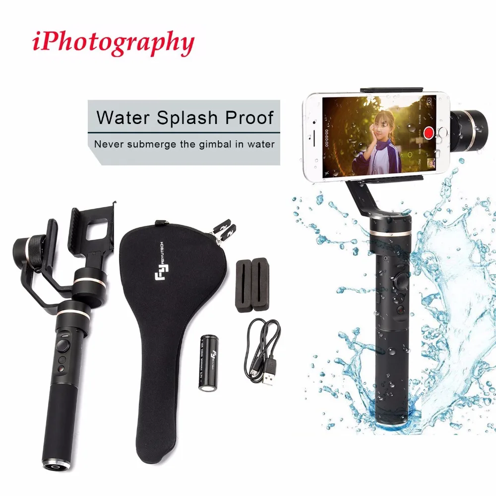 

Feiyu SPG Splash-Proof Design Handheld Stabilizer Gimbal for iPhone 7,6 Plus,5S,5C,for SAMSUNG Galaxy S8 S8 Plus,for Motorola,LG