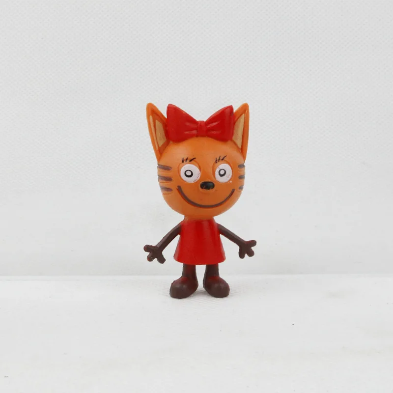 5 шт./лот котята русский счастливый три котенка фигуркы игрушки животные Кот