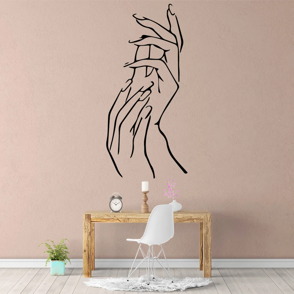 

Free shipping hand Wall Stickers Personalized Creative Wall Decorations Living Room Wall Decoration Murals