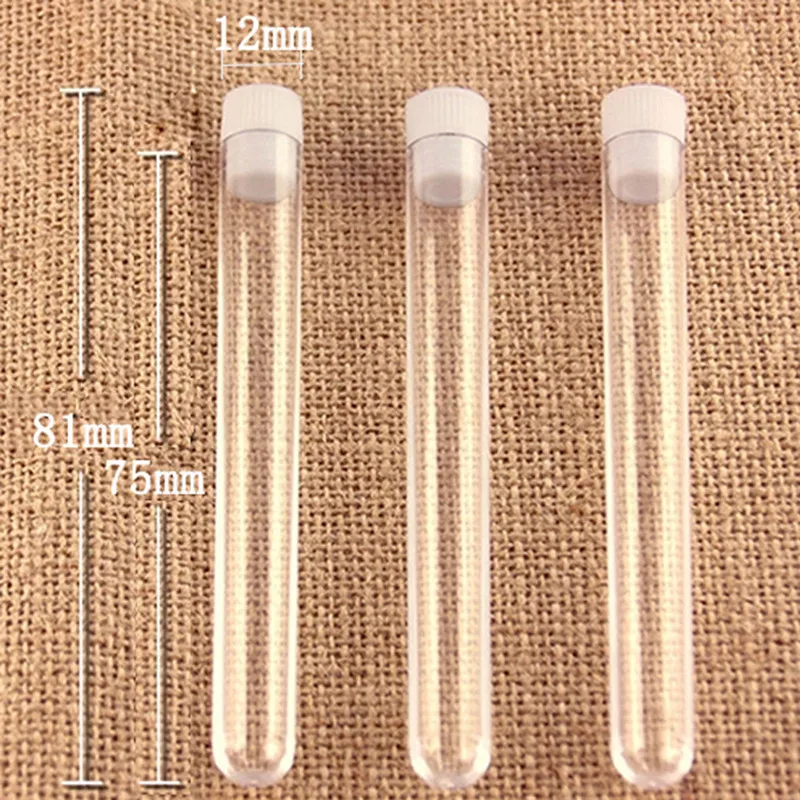 

DONYAMY 10PCS Needles Containers Holder Transparent Plastic Functional Embroidery Felting Bottle 75mm Sewing needle Box Case