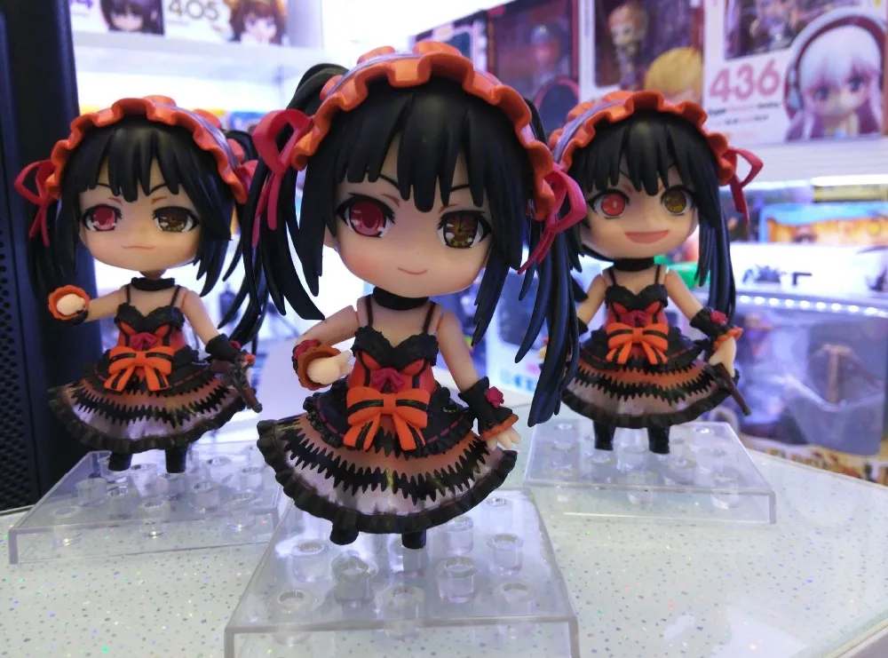 3pcs/set Anime Date A Live Tokisaki Kurumi Q Version PVC Action Figure