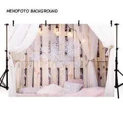 Виниловый фон для фотосъемки, кровать деревянная доска, подушка, занавеска, кулон, подгонянный детский фон для фотостудии