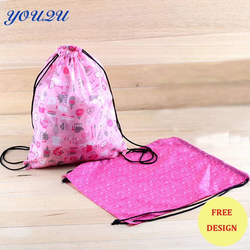 Environmental durable recycle polyester bag polyester shopping bag polyester drawstring bag Low