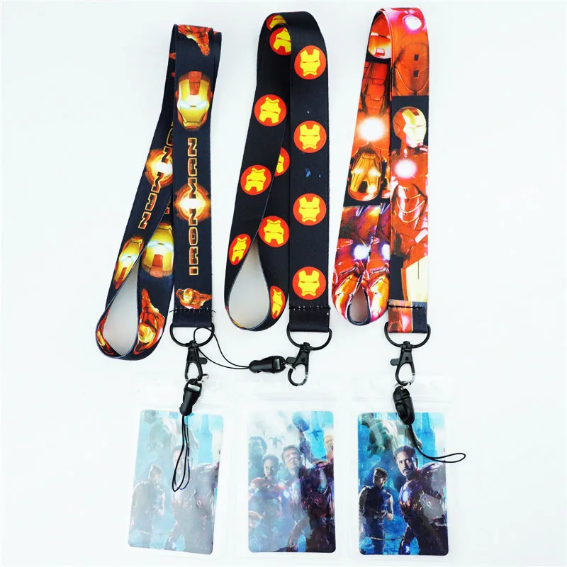 

Superhero Iron Man Neck Strap Lanyards for keys ID Card Gym Mobile Phone Strap USB Badge Holder Rope Cute Key Chain 0728