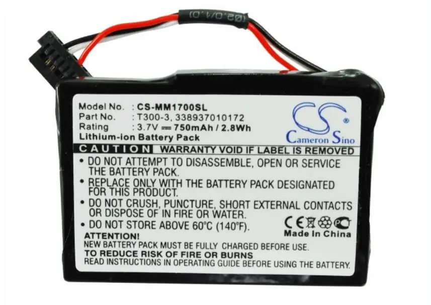 Cameron Sino 700 Mah Batteria Per Magellan Maestro 1700 338937010172 T300-3 Batterie