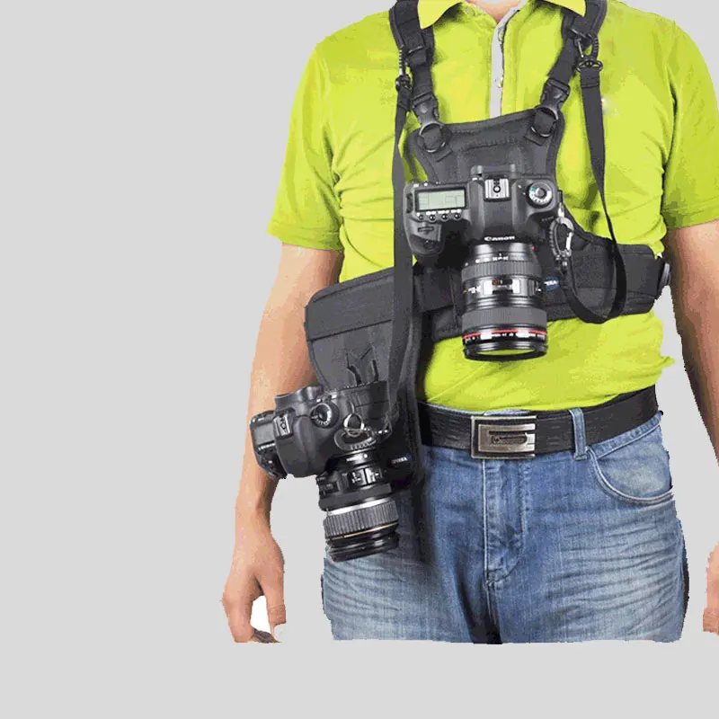 HAOBA Camera Strap Professional Outdoor With Double Shoulder Strap Quick Loading Photography Vest For Digital SLR DV Camera