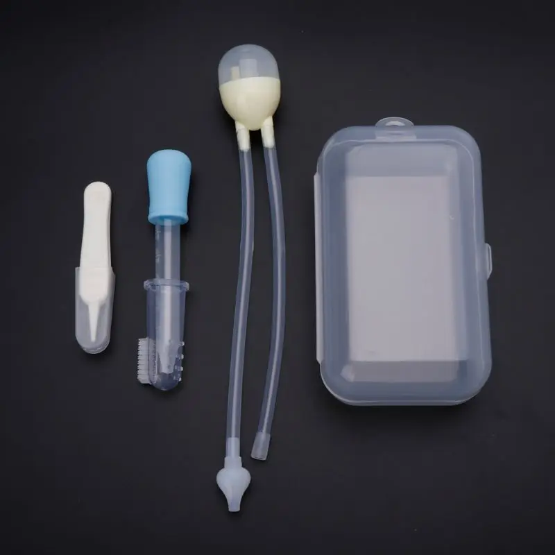 

4Pcs Newborn Baby Care Kit Healthcare Nasal Aspirator Dropper Feeder Nursing Kit 124D
