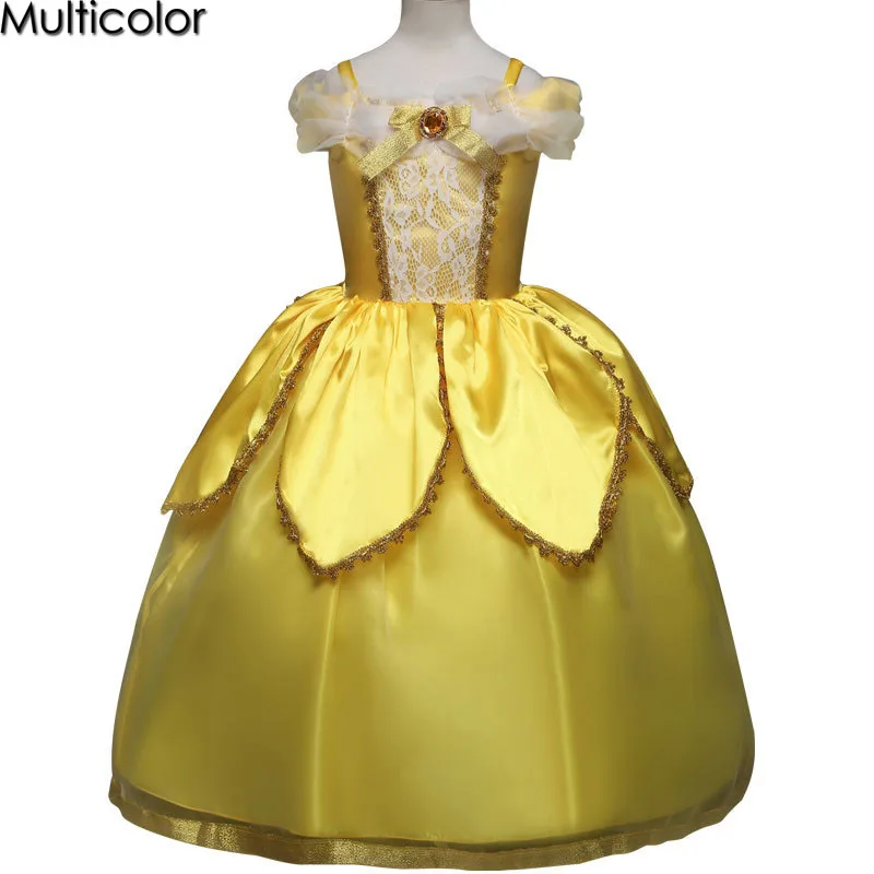 

Multicolor New Princess Children Dress For Baby Girls Party Cosplay Children Wedding Party Baby Clothes Lace Dress Vestido