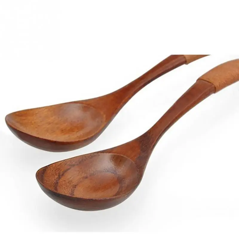 Термостойкая Лаковая посуда, деревянная ложка с ручкой, стильная деревянная ложка для еды, каши, напитков, супа, кофе
