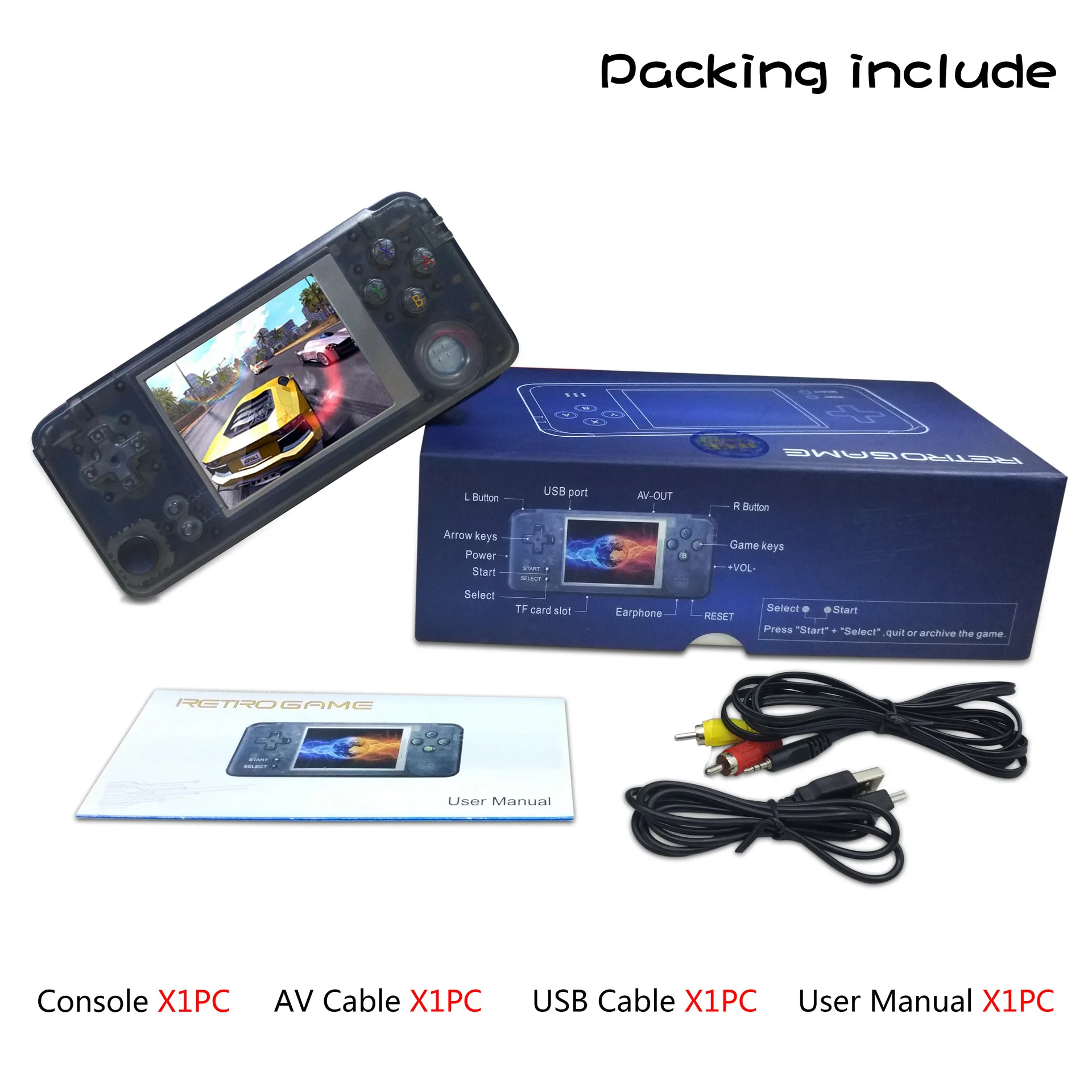 3000 Games Retro Handheld Game Console 60Hz Portable Consoles 3 3000 Games Retro Handheld Game Console 60Hz Portable Consoles 3